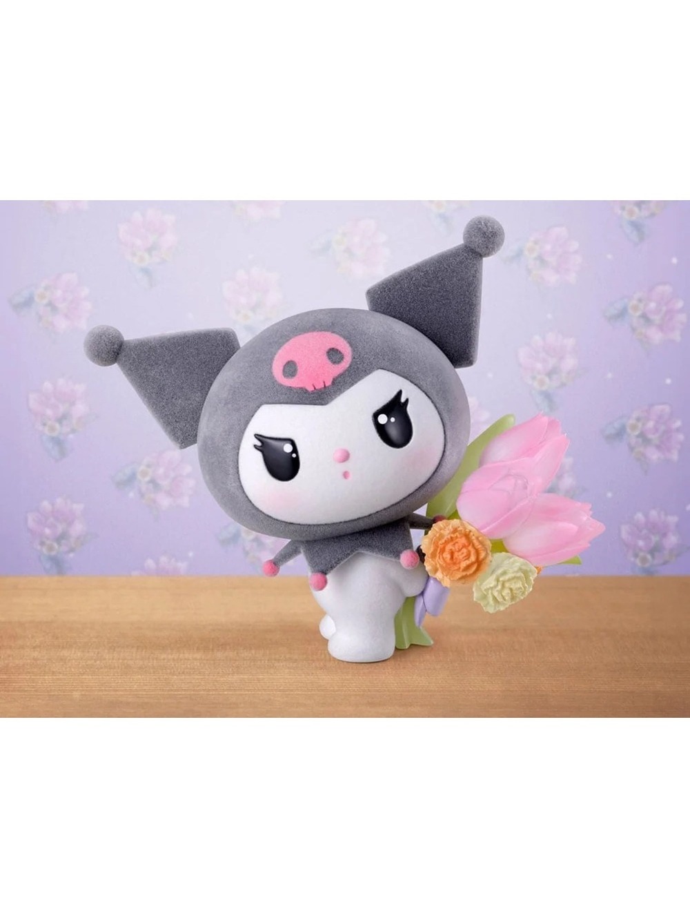 Sanrio Rowtashii Noise mofamofy Kuromi Flocked Figure - 4"